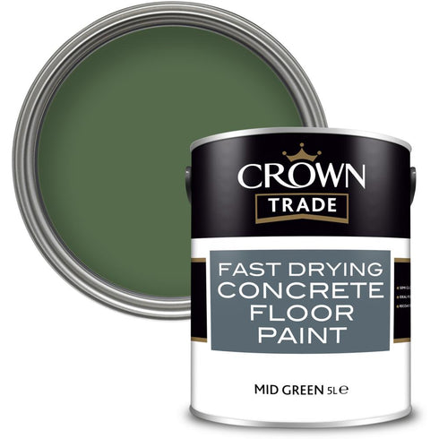 CONCRETE FLOOR PAINT  MID GREEN  5LT  (S)
